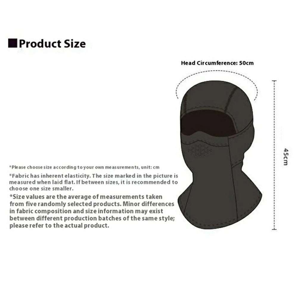 DTJ59 Winter Ski Face Mask for Men Women Outdoor Cycling Breathable Balaclava Fleece Lined Windproof Neck Gaiter - 7