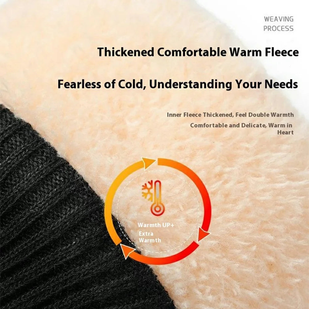 Windproof Skiing Gloves for Boys Girls Bear Print Fleece Lined Kids Winter Touchscreen Gloves - White  /  Pink - 4