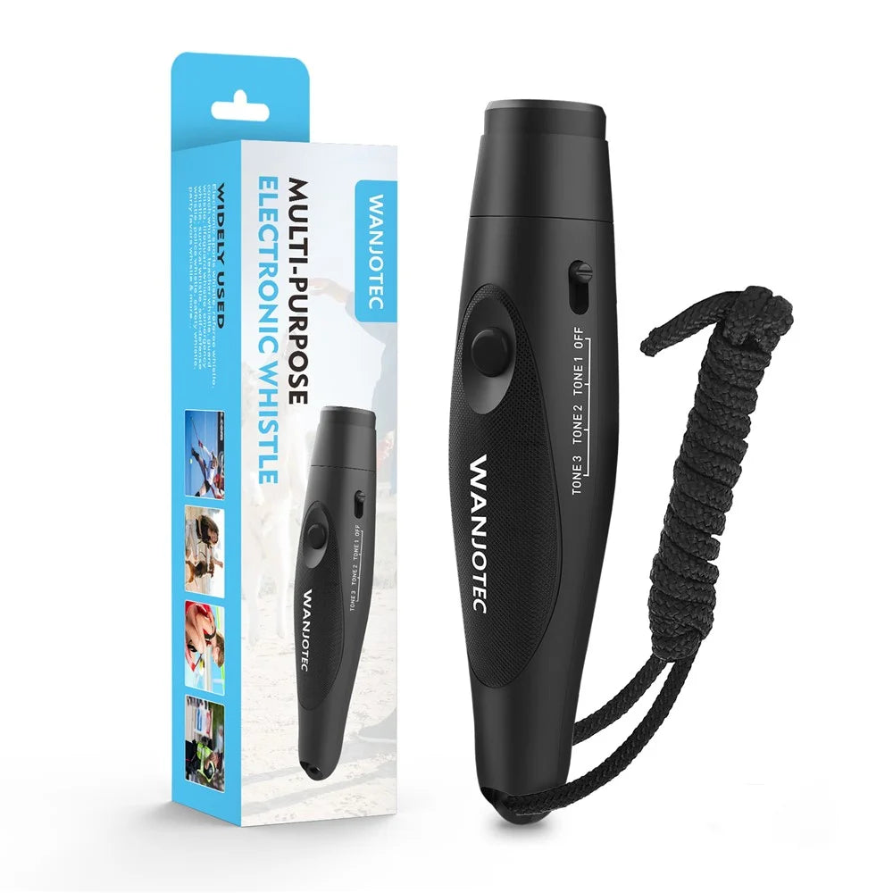 WANJOTEC Electronic Whistle 125dB Loud Emergency Safety Whistle for Referee Coaches Teacher Outdoor Sports - Black - 1