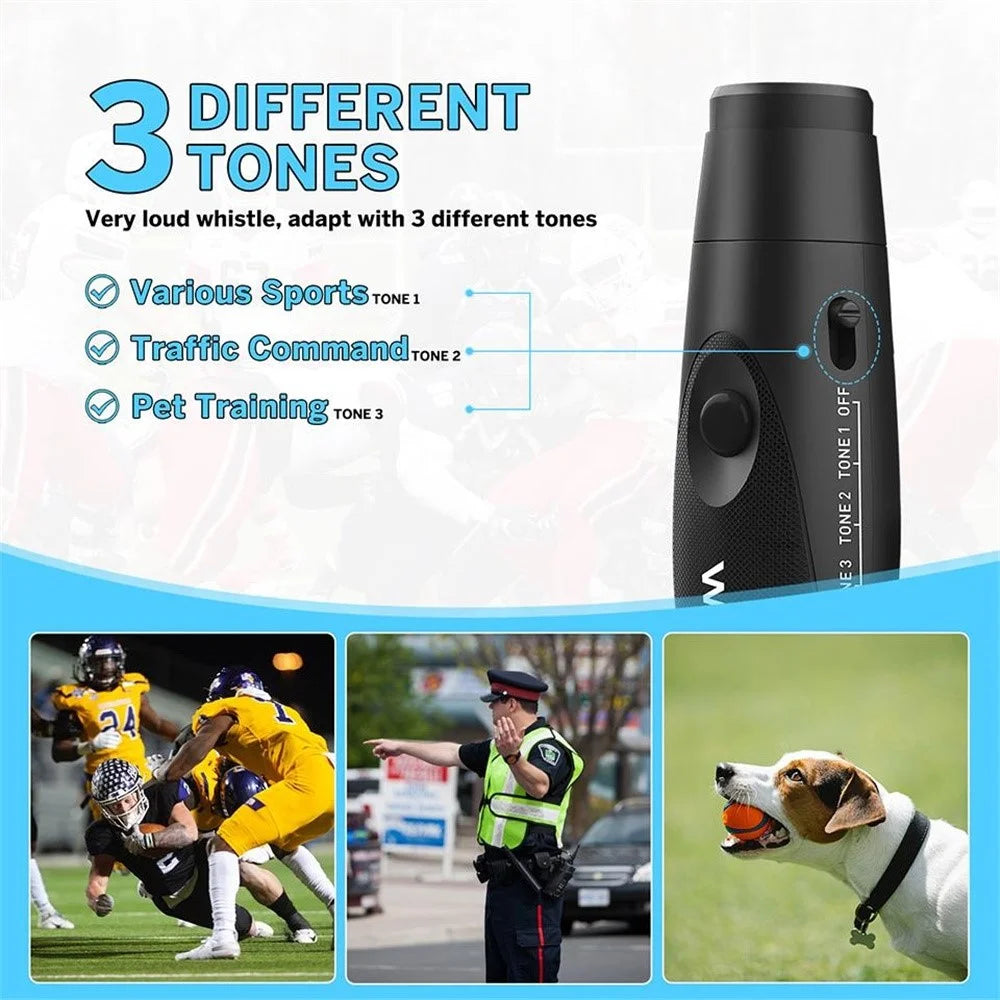 WANJOTEC Electronic Whistle 125dB Loud Emergency Safety Whistle for Referee Coaches Teacher Outdoor Sports - Black - 2