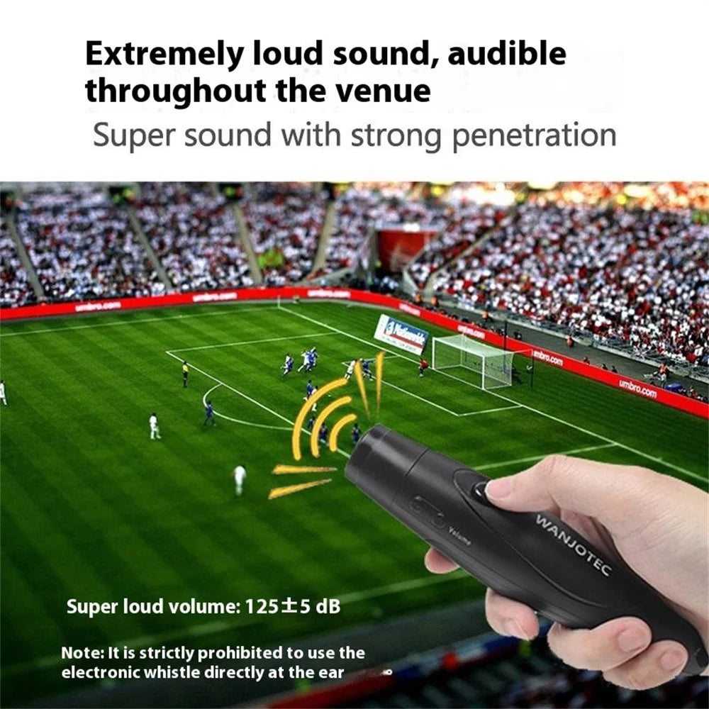 WANJOTEC Electronic Whistle 125dB Loud Emergency Safety Whistle for Referee Coaches Teacher Outdoor Sports - Black - 3