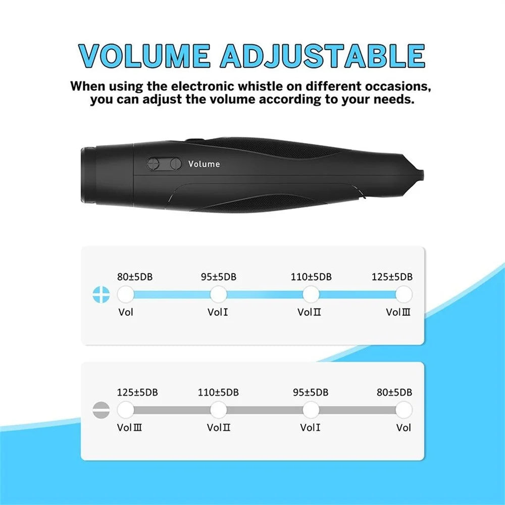 WANJOTEC Electronic Whistle 125dB Loud Emergency Safety Whistle for Referee Coaches Teacher Outdoor Sports - Black - 6