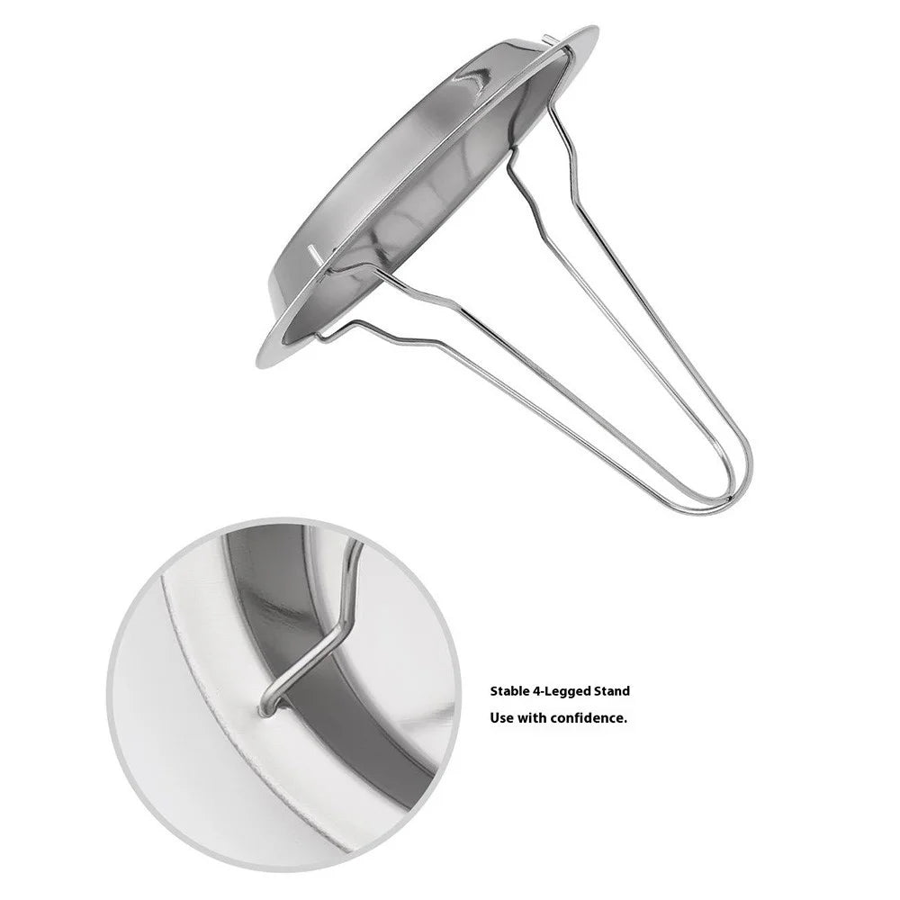 JP0074 Portable Chicken Roaster Stand Stainless Steel Turkey Holder Rack with Tray Outdoor BBQ Tool (No FDA) - 5