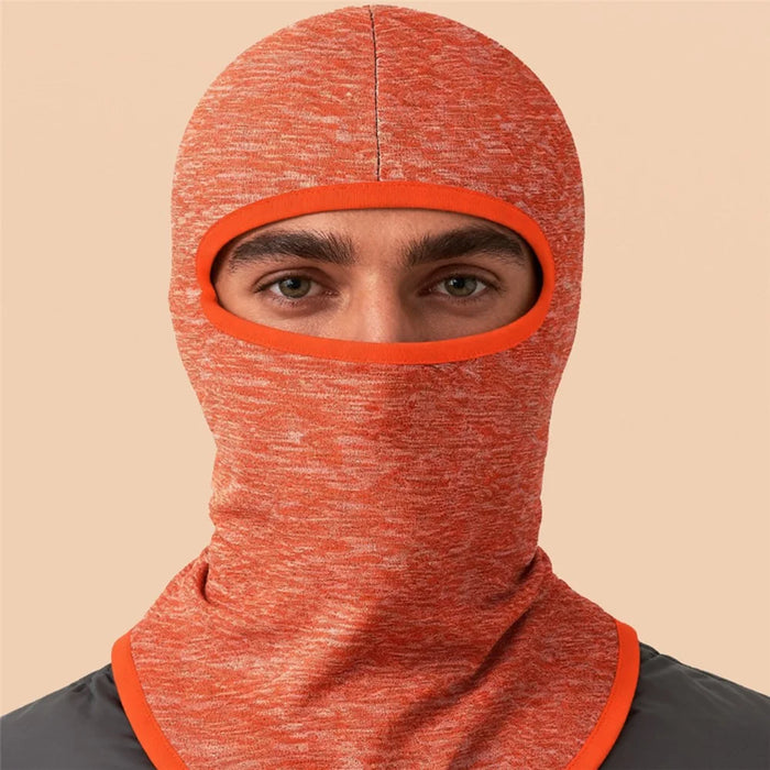 Cycling Face Mask Full Face Coverage Autumn Winter Thermal Neck Gaiter Balaclava for Skiing - Linen Black - 3