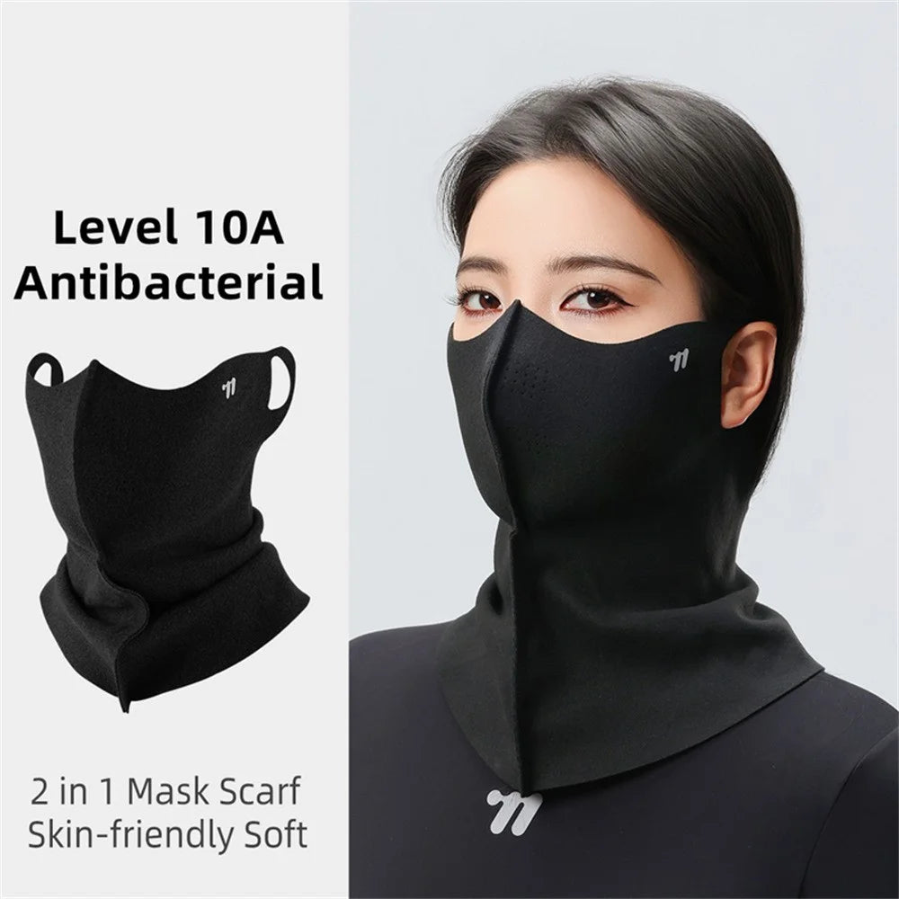 WEST BIKING YP0201483 3D Cutting Cycling Face Mask Windproof Neck Gaiter for Outdoor Bike Riding - Black - 2