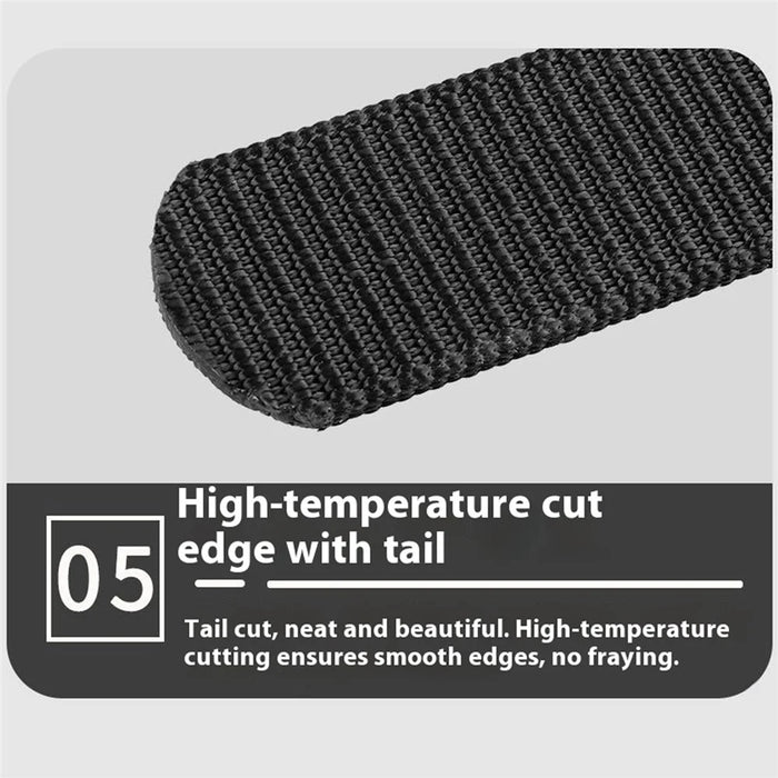 CH097 125cm Automatic Buckle Belt for Men Holeless Business Casual Nylon Woven Belt - Black - 6