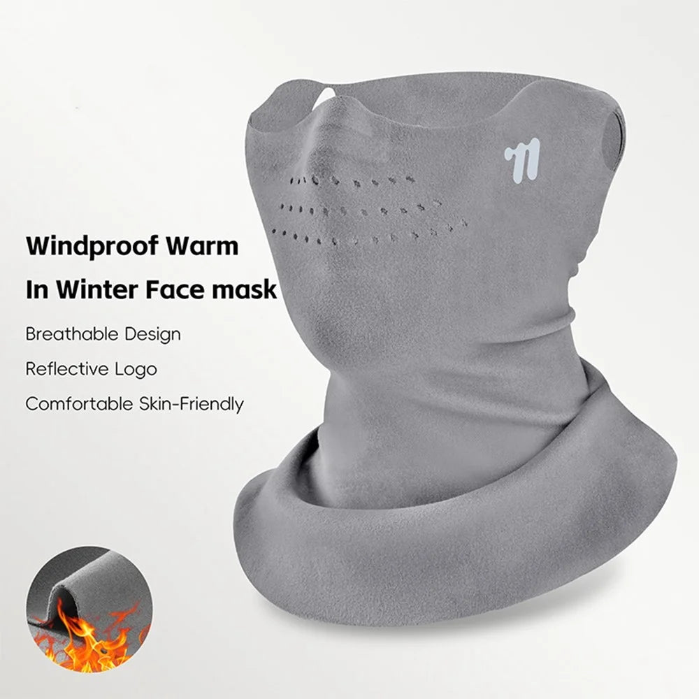 WEST BIKING YP0201477 Winter Windproof Face Mask Cycling Neck Gaiter Fleece Lined Balaclava for Outdoor Sports - Dark Grey - 2