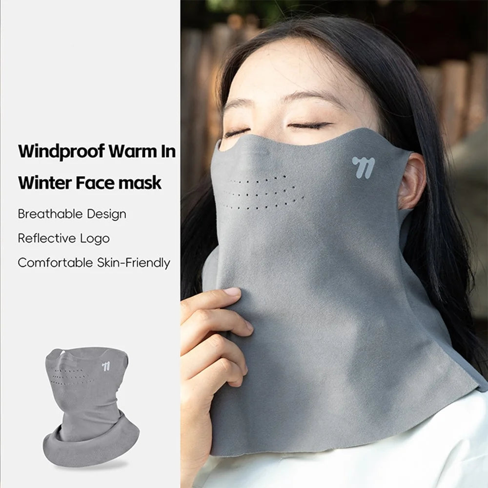 WEST BIKING YP0201477 Winter Windproof Face Mask Cycling Neck Gaiter Fleece Lined Balaclava for Outdoor Sports - Dark Grey - 3