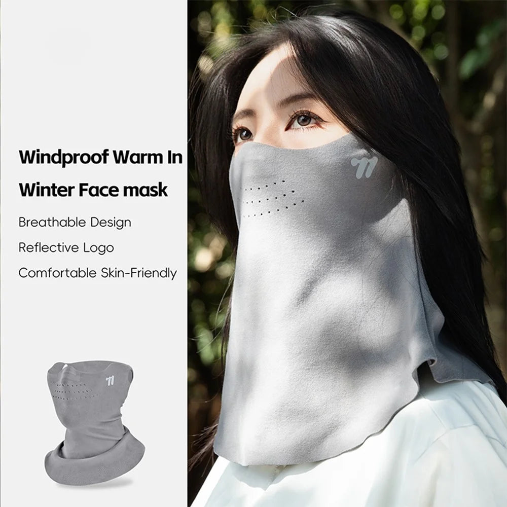 WEST BIKING YP0201477 Winter Windproof Face Mask Cycling Neck Gaiter Fleece Lined Balaclava for Outdoor Sports - Dark Grey - 4
