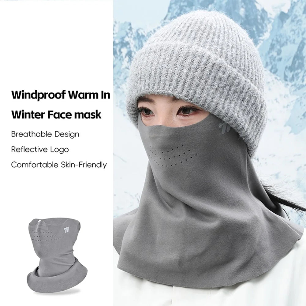 WEST BIKING YP0201477 Winter Windproof Face Mask Cycling Neck Gaiter Fleece Lined Balaclava for Outdoor Sports - Dark Grey - 5