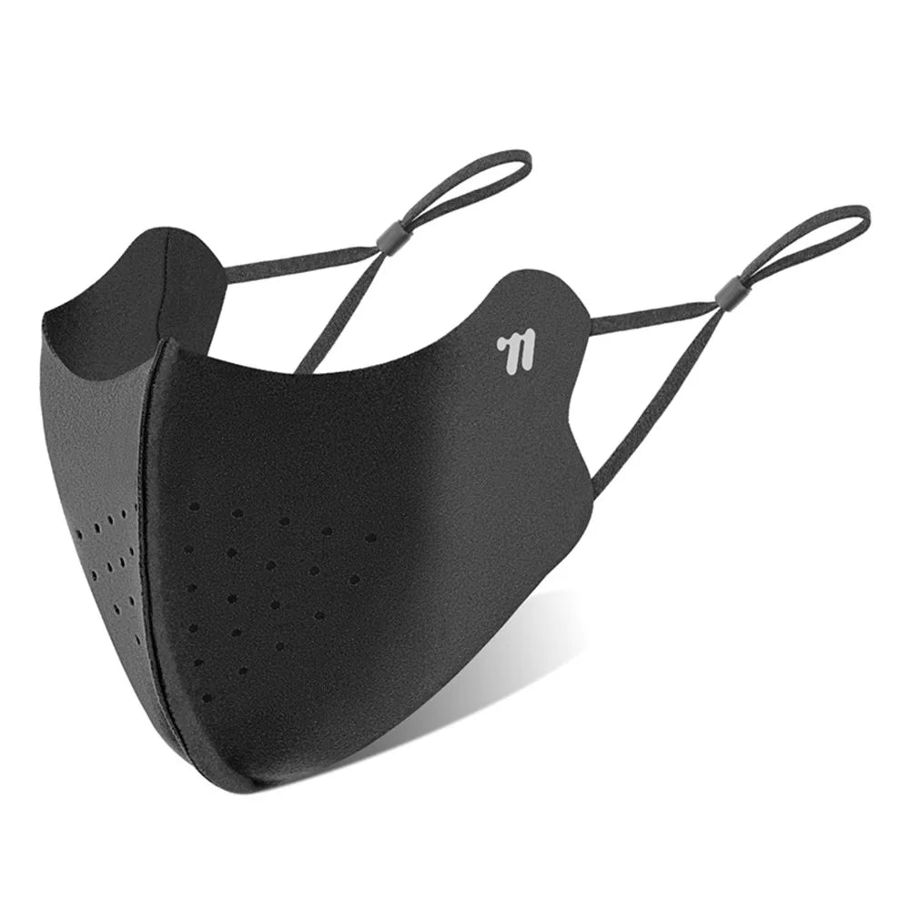 WEST BIKING YP0201476 Winter Cycling Face Mask Soft Skin-Friendly Ear-Loop Mask Sun Protection 3D Elastic Face Cover - Black - 1