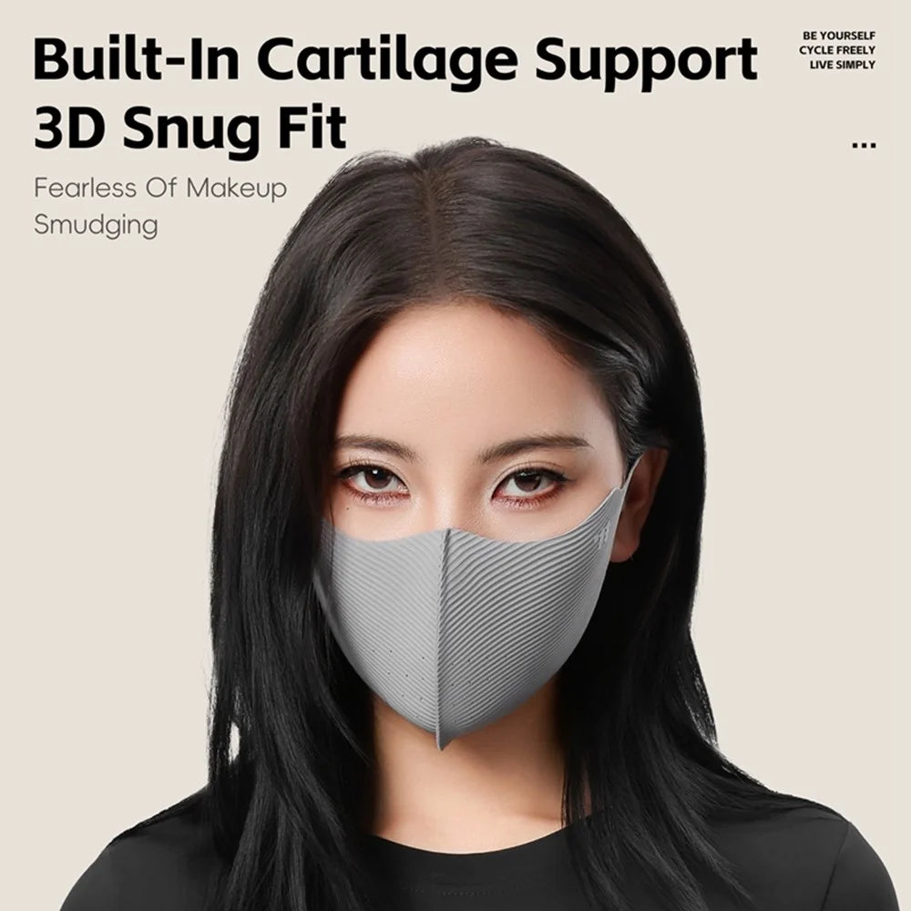 WEST BIKING YP0201474 Autumn Winter Windproof Sports Mask Cycling Warm Sun Protection Face Cover 3D Face Mask - Grey - 2