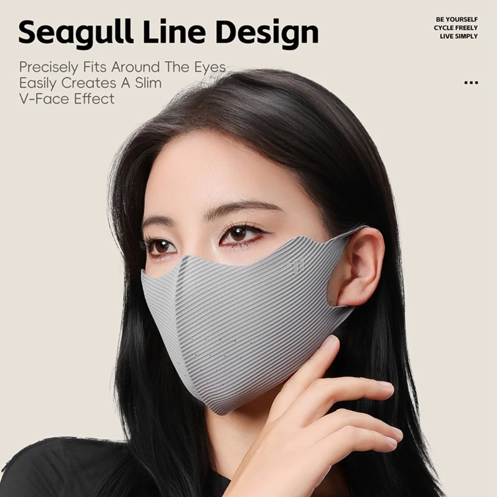 WEST BIKING YP0201474 Autumn Winter Windproof Sports Mask Cycling Warm Sun Protection Face Cover 3D Face Mask - Grey - 3