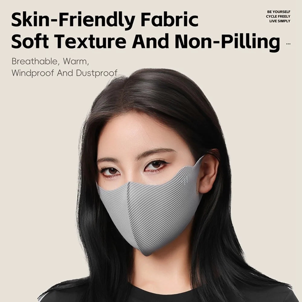 WEST BIKING YP0201474 Autumn Winter Windproof Sports Mask Cycling Warm Sun Protection Face Cover 3D Face Mask - Grey - 4