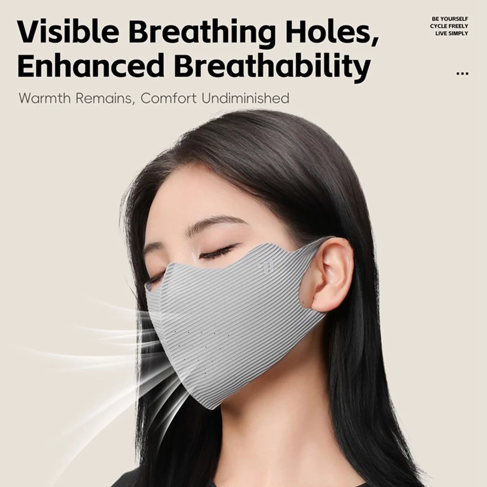 WEST BIKING YP0201474 Autumn Winter Windproof Sports Mask Cycling Warm Sun Protection Face Cover 3D Face Mask - Grey - 6