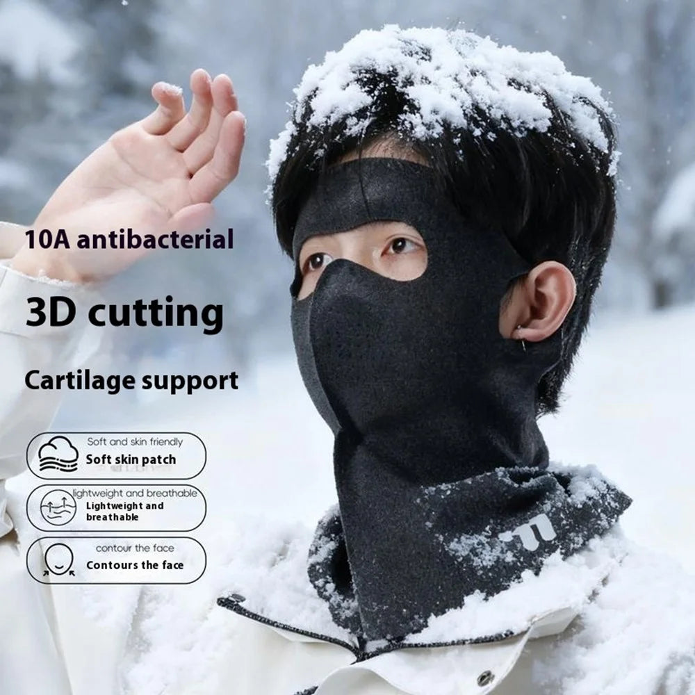 WEST BIKING YP0201482 Winter Face Mask Windproof Neck Gaiter Cycling Balaclava Thermal Protective Headwear - Black - 3