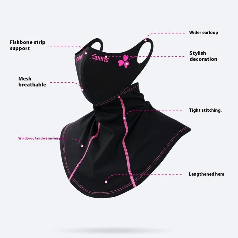 DTJ72 3D Winter Outdoor Sports Ski Mask for Women Windproof Fleece Lined Neck Warmer Cycling Face Cover - 2