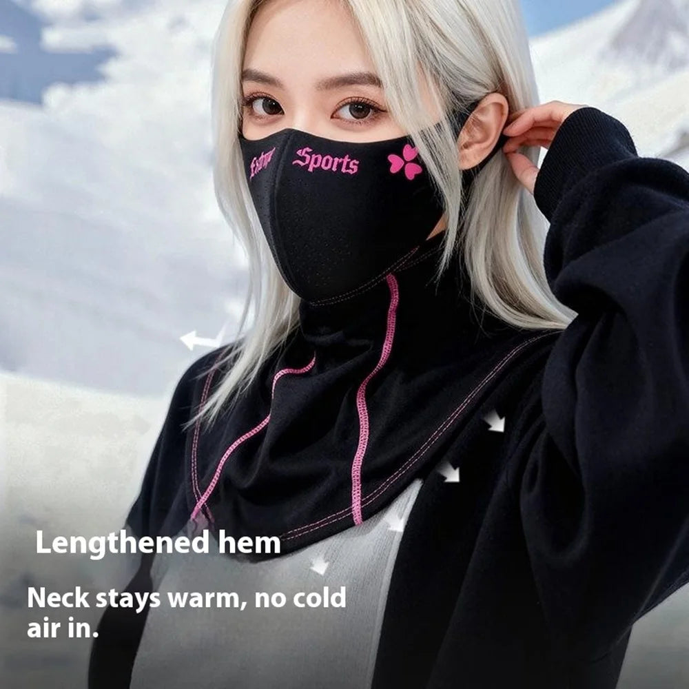 DTJ72 3D Winter Outdoor Sports Ski Mask for Women Windproof Fleece Lined Neck Warmer Cycling Face Cover - 4
