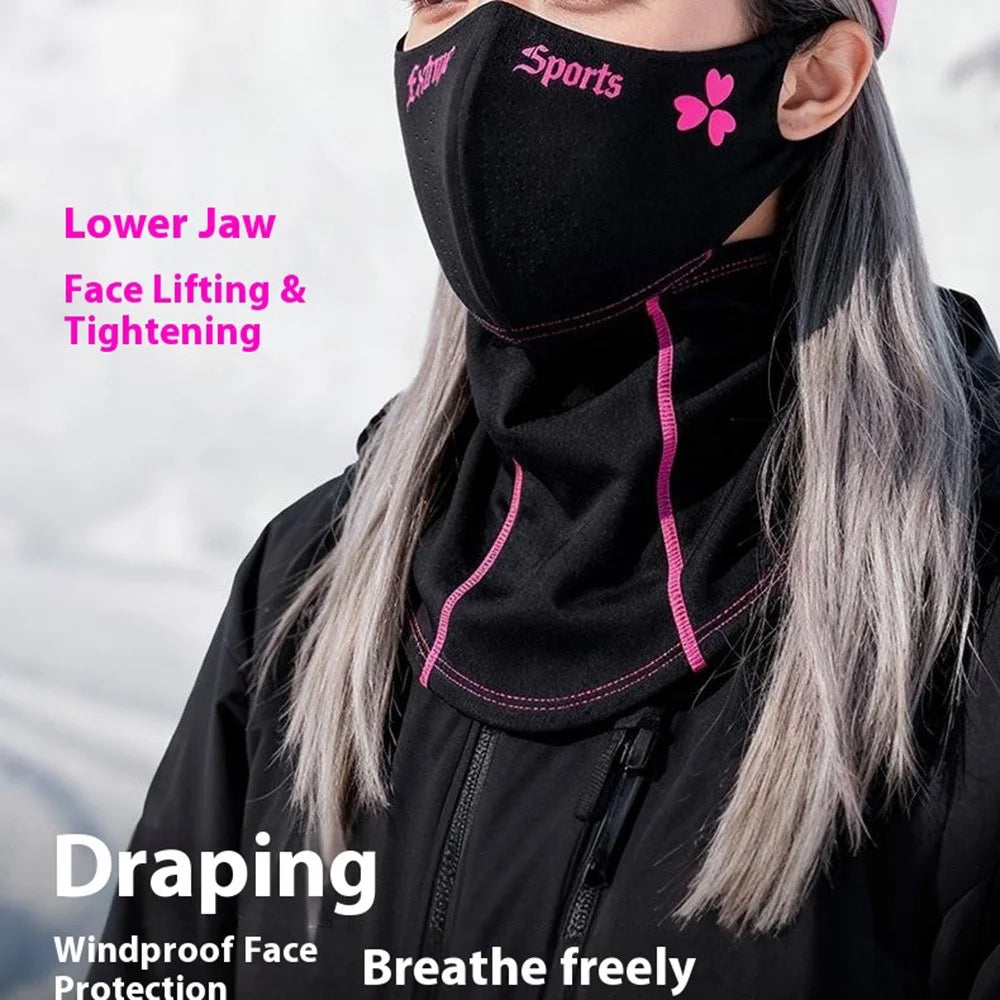 DTJ72 3D Winter Outdoor Sports Ski Mask for Women Windproof Fleece Lined Neck Warmer Cycling Face Cover - 6