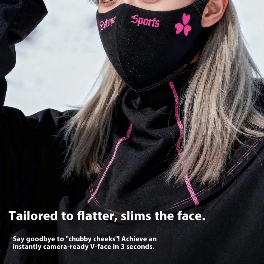 DTJ72 3D Winter Outdoor Sports Ski Mask for Women Windproof Fleece Lined Neck Warmer Cycling Face Cover - 7