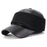 PU Leather Outdoor Warm Hat for Men Autumn Winter Baseball Cap with Ear Flaps - Black - 1