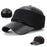 PU Leather Outdoor Warm Hat for Men Autumn Winter Baseball Cap with Ear Flaps - Black - 2