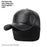 PU Leather Outdoor Warm Hat for Men Autumn Winter Baseball Cap with Ear Flaps - Black - 3