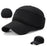 Men Baseball Cap Ear Protection Wool Windproof Warm Hat Winter Outdoor Hat - Black - 2
