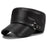 Winter Leather Flat Cap for Middle-Aged / Elderly Fleece-Lined Thick Outdoor Fashion Warm Hat with Rivets - Black - 1