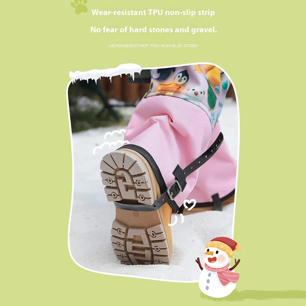 AOTU AT8009 For Children Outdoor Hiking Gaiters Cartoon Animal Pattern Anti Sand Snow Boot Covers - Cat - 2