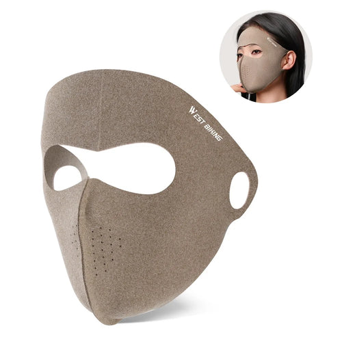 WEST BIKING YP0201479 Cycling Face Mask High Elasticity Winter Windproof Breathable Face Cover for Outdoor Hiking Fishing - Khaki - 1