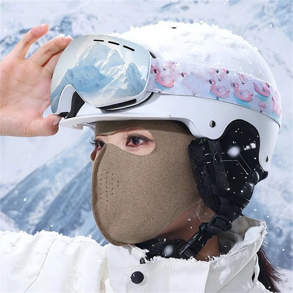 WEST BIKING YP0201479 Cycling Face Mask High Elasticity Winter Windproof Breathable Face Cover for Outdoor Hiking Fishing - Khaki - 2