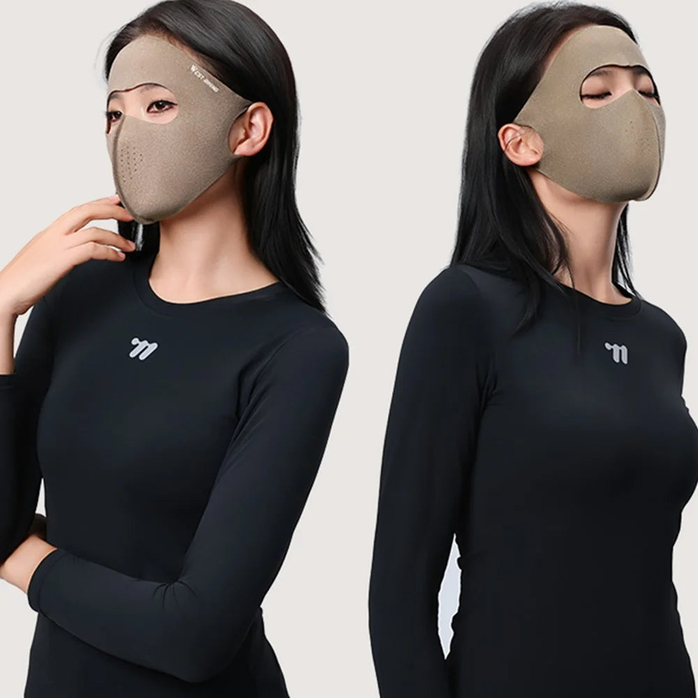 WEST BIKING YP0201479 Cycling Face Mask High Elasticity Winter Windproof Breathable Face Cover for Outdoor Hiking Fishing - Khaki - 4