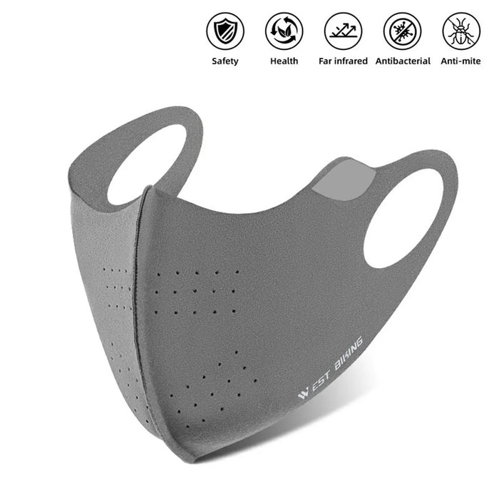 WEST BIKING YP0201475 3D Breathable Face Mask for Winter Cycling Windproof Reflective Face Cover - Dark Grey - 2