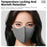 WEST BIKING YP0201475 3D Breathable Face Mask for Winter Cycling Windproof Reflective Face Cover - Dark Grey - 6