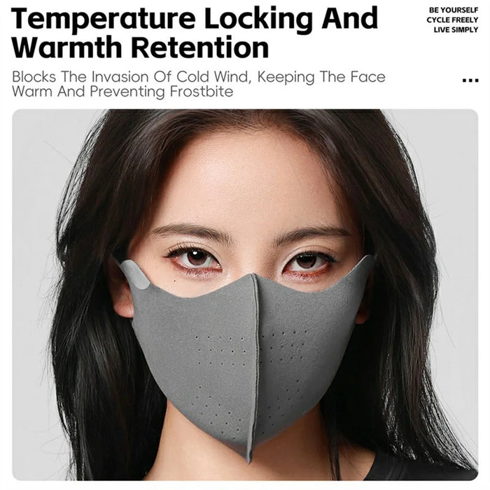 WEST BIKING YP0201475 3D Breathable Face Mask for Winter Cycling Windproof Reflective Face Cover - Dark Grey - 6