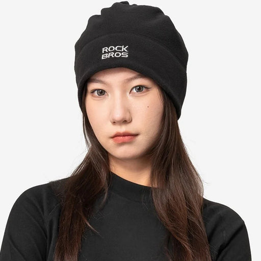 ROCKBROS 3 in 1 Beanie Cap with Adjustable Drawstring Winter Neck Gaiter Thermal Face Mask for Outdoor Sports, 11240020 M012 - Black - 2