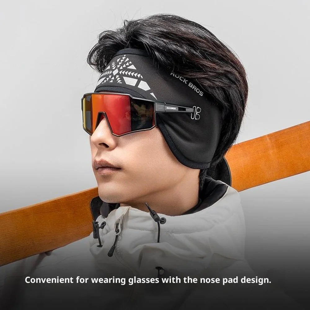 ROCKBROS Outdoor Cycling Headband Ear Warmer Winter Warm Earmuffs Headwear with Glasses Holes, 47240002001 ZHD011 - 3
