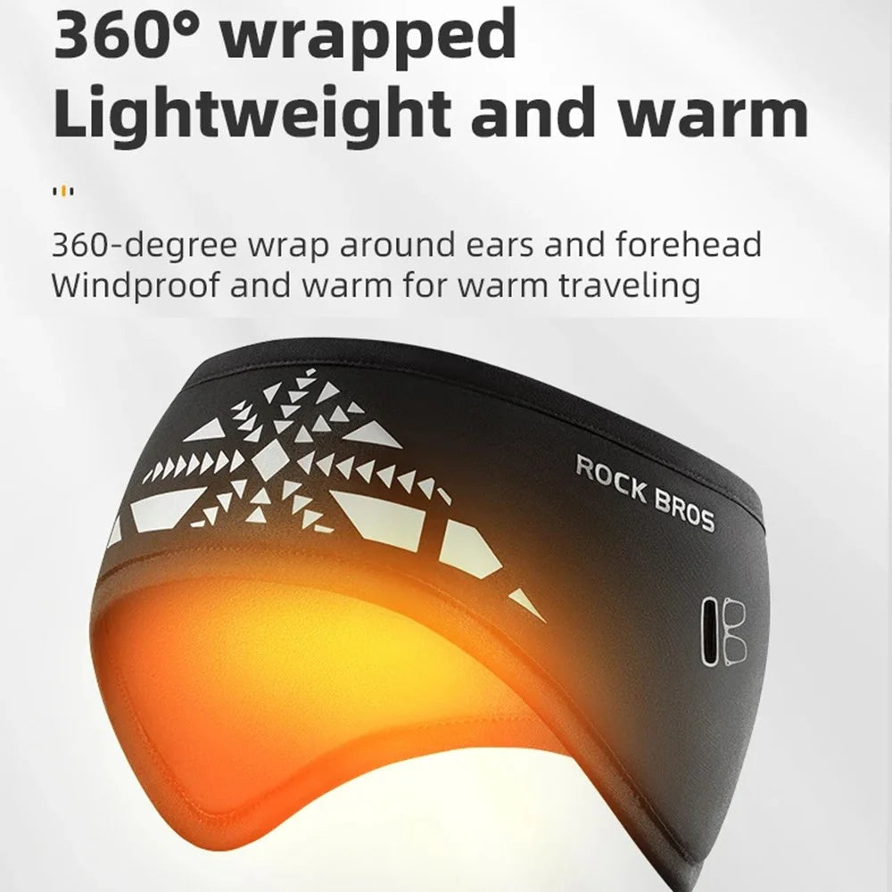 ROCKBROS Outdoor Cycling Headband Ear Warmer Winter Warm Earmuffs Headwear with Glasses Holes, 47240002001 ZHD011 - 6