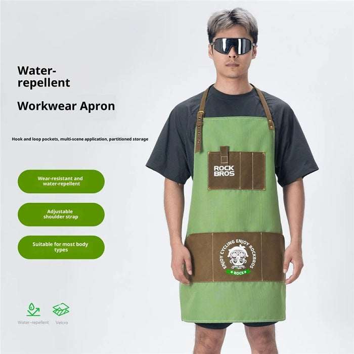 ROCKBROS Work Apron with Multiple Pockets Waterproof Workwear for Cooking Cleaning, 99990047 D008 99990047001 - 2