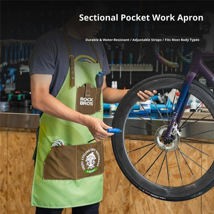 ROCKBROS Work Apron with Multiple Pockets Waterproof Workwear for Cooking Cleaning, 99990047 D008 99990047001 - 3