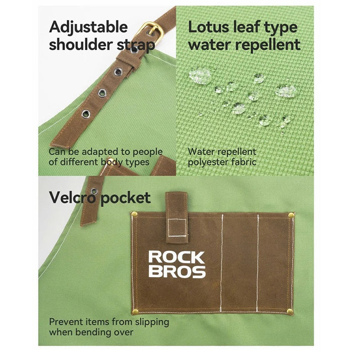 ROCKBROS Work Apron with Multiple Pockets Waterproof Workwear for Cooking Cleaning, 99990047 D008 99990047001 - 6
