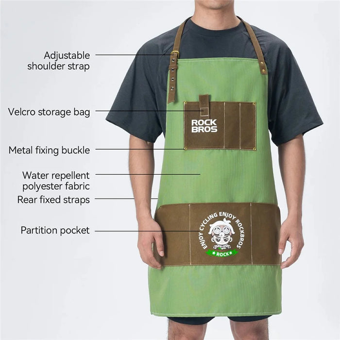 ROCKBROS Work Apron with Multiple Pockets Waterproof Workwear for Cooking Cleaning, 99990047 D008 99990047001 - 7