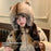 Winter 3D Ears Bomber Hat Imitation Fox Fur Windproof Raccoon Tail Russian Hat with Pompom Tie Strap - 4