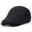 2025d124 Artist Beret Hat with Foldable Earflaps Wide Brim Peaked Cap Winter Thermal Driver Hat - Black - 1