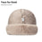 Winter Warm Faux Mink Fur Mongolian Hat 3D Bear Ears Solid Color Windproof Brimless Cap for Women - Khaki - 2