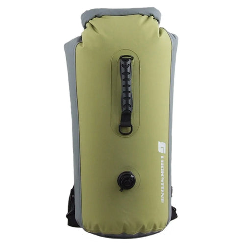 LUCKSTONE 35L Inflatable Waterproof Dry Bag Backpack Tote Bucket Bag for Swimming Rafting Drifting - Green - 1