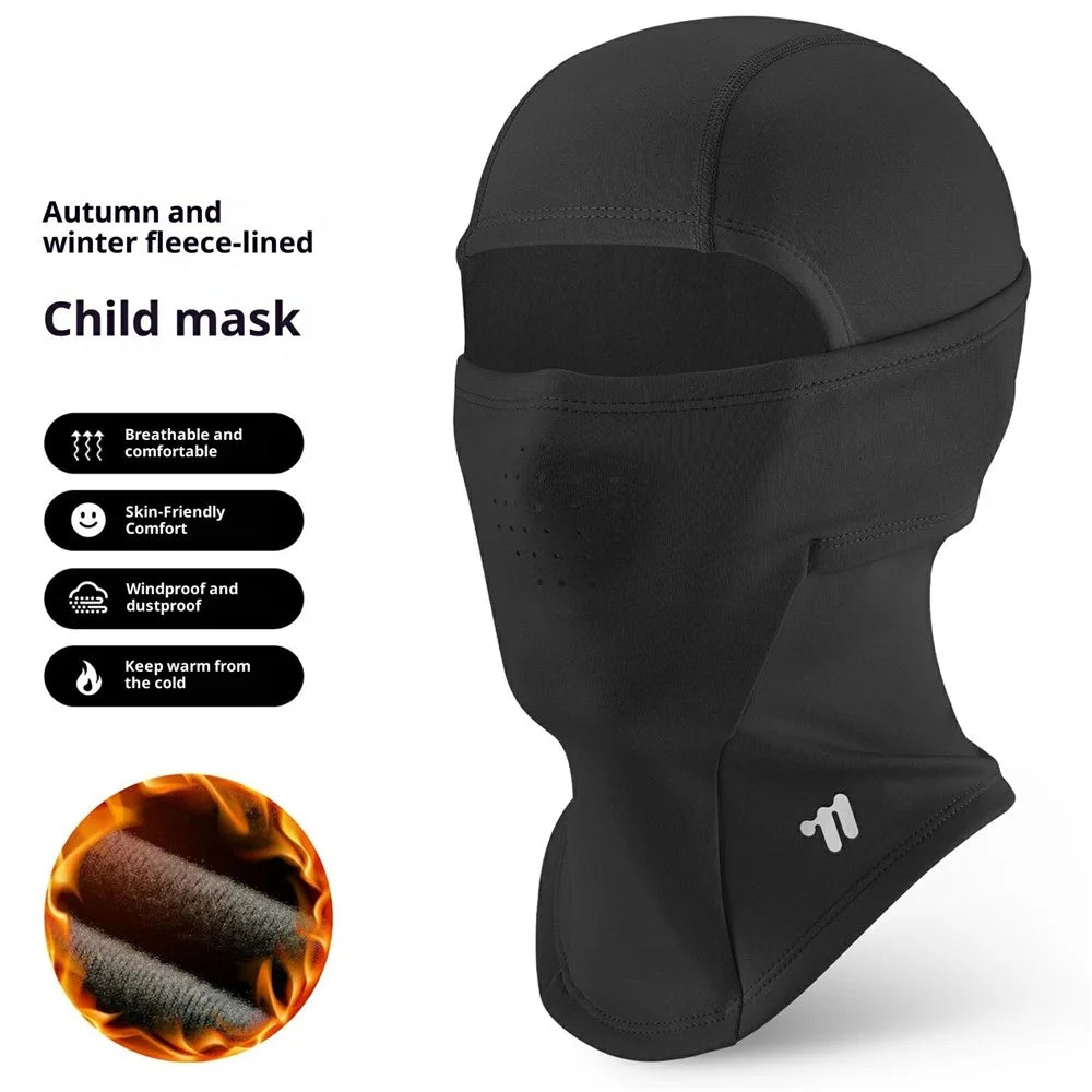 WEST BIKING YP0201486 Child Windproof Mask Keep Warm Elastic Head Face Cover Breathable for Cycling Skiing - Black - 2