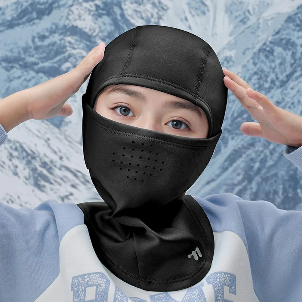 WEST BIKING YP0201486 Child Windproof Mask Keep Warm Elastic Head Face Cover Breathable for Cycling Skiing - Black - 4