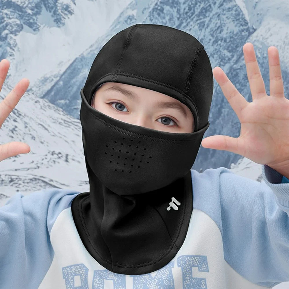 WEST BIKING YP0201486 Child Windproof Mask Keep Warm Elastic Head Face Cover Breathable for Cycling Skiing - Black - 5